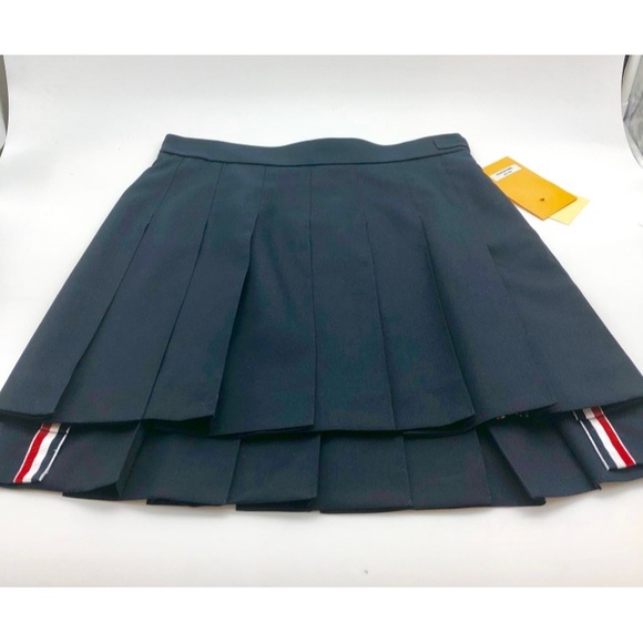 Thom Browne Mini Skirt Pleated Skirt Asymmetrical - Picture 3 of 7